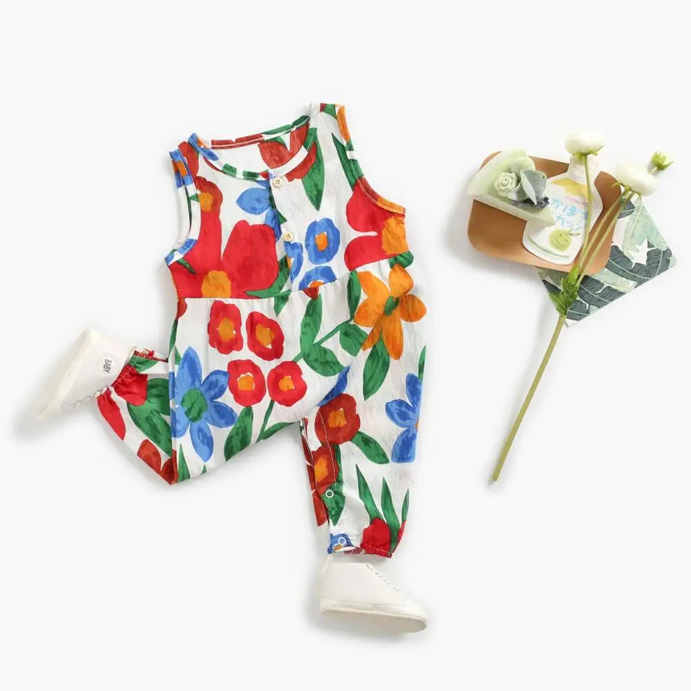 'Catalina' Floral One Piece Jumpsuit (0M-3Y)