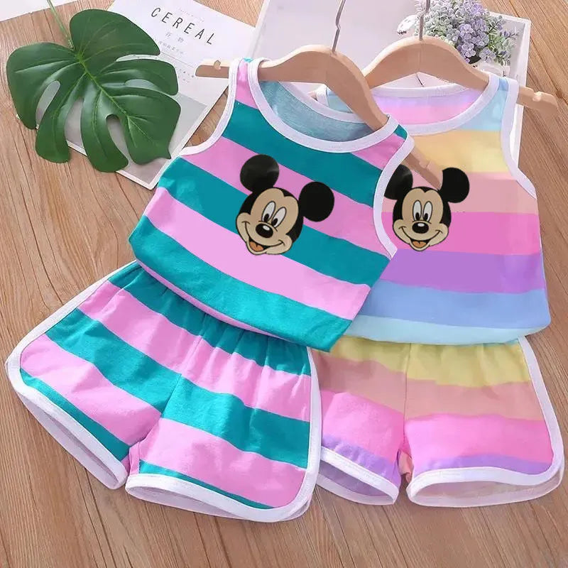 Colorful Striped Shorts & Tank Top 2 Piece Set (6 Mo-8 yrs)