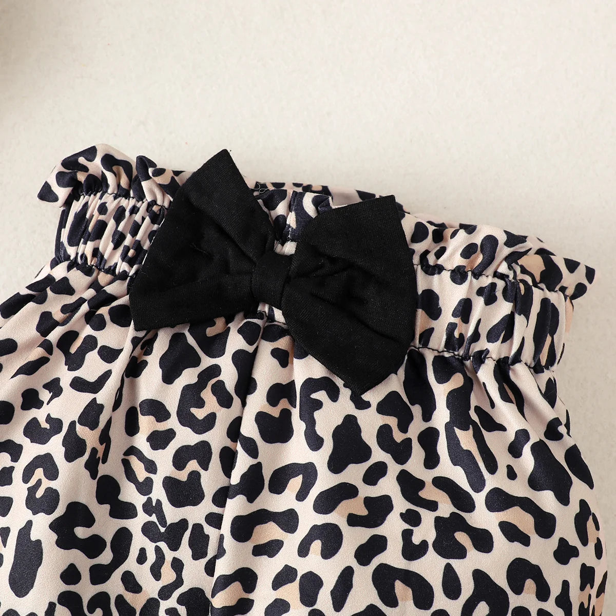 'Jojo' Black bodysuit and Leopard Pants 6M-18M