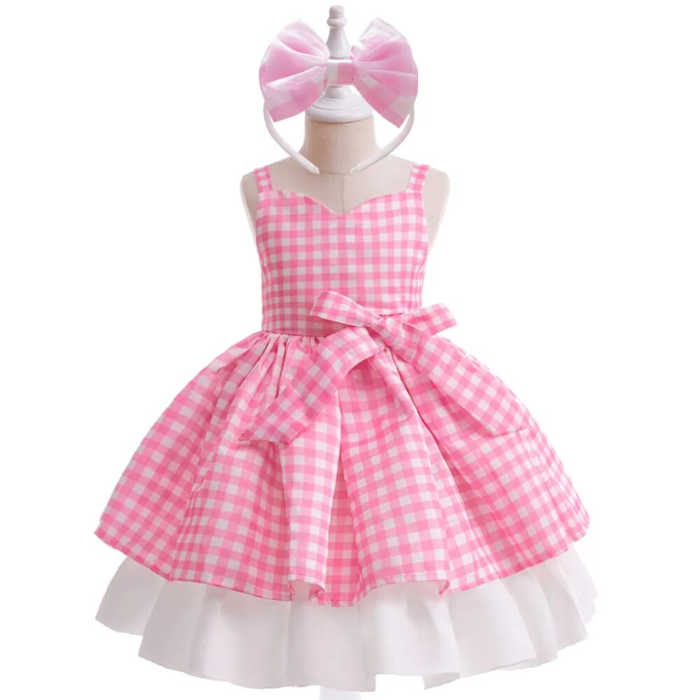 'Reese' Pink Gingham Dress- 3 styles (3T-10Y)