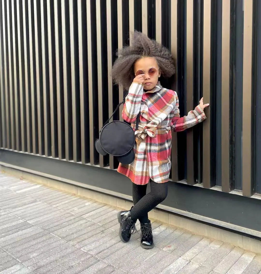 'Lisa' Plaid Coat (2T-7T)