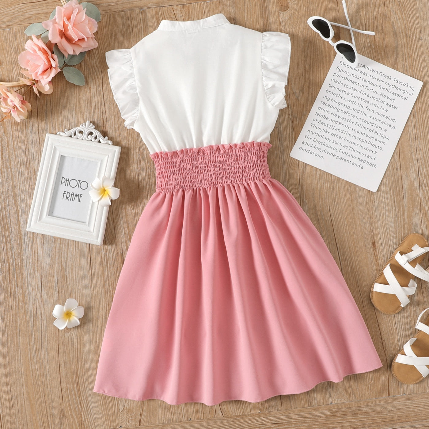 "Andi " Flutter Sleeve Dress (4T-12yrs)