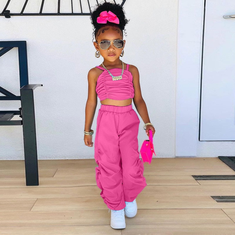 'Jada' Top & Cargo Pants Set (18M-6T)