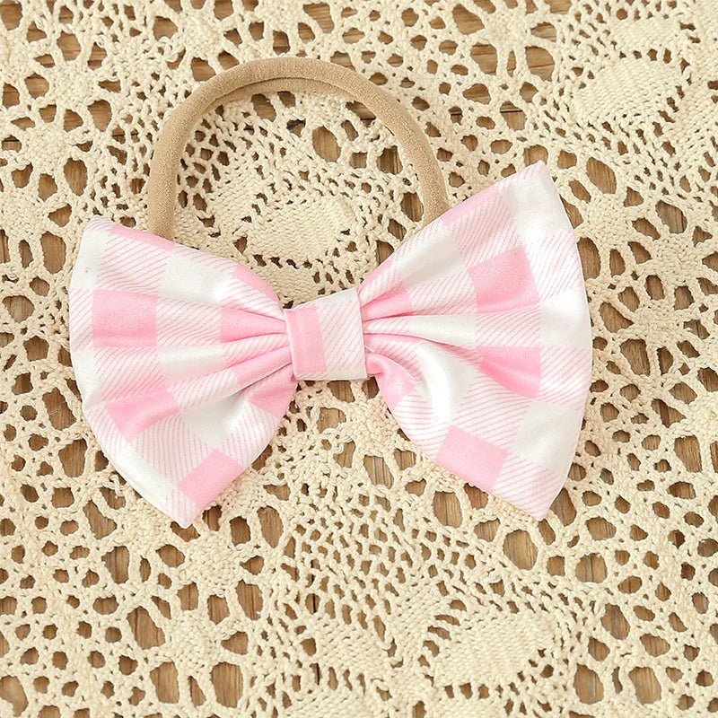 Dabby's Girl Romper with Gingham Shorts and Headband (6M-18M)