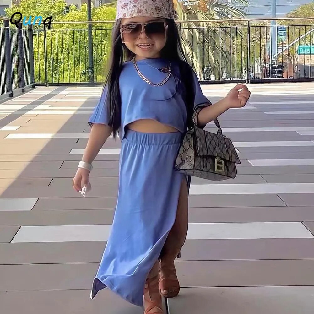 Leilani Pullover Top & Slit Skirt (3T-8T)