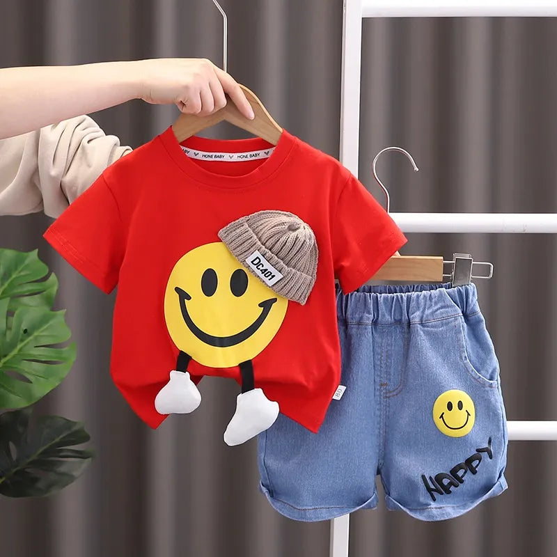 3D smiley face T-shirt 2T-5T Various Colors