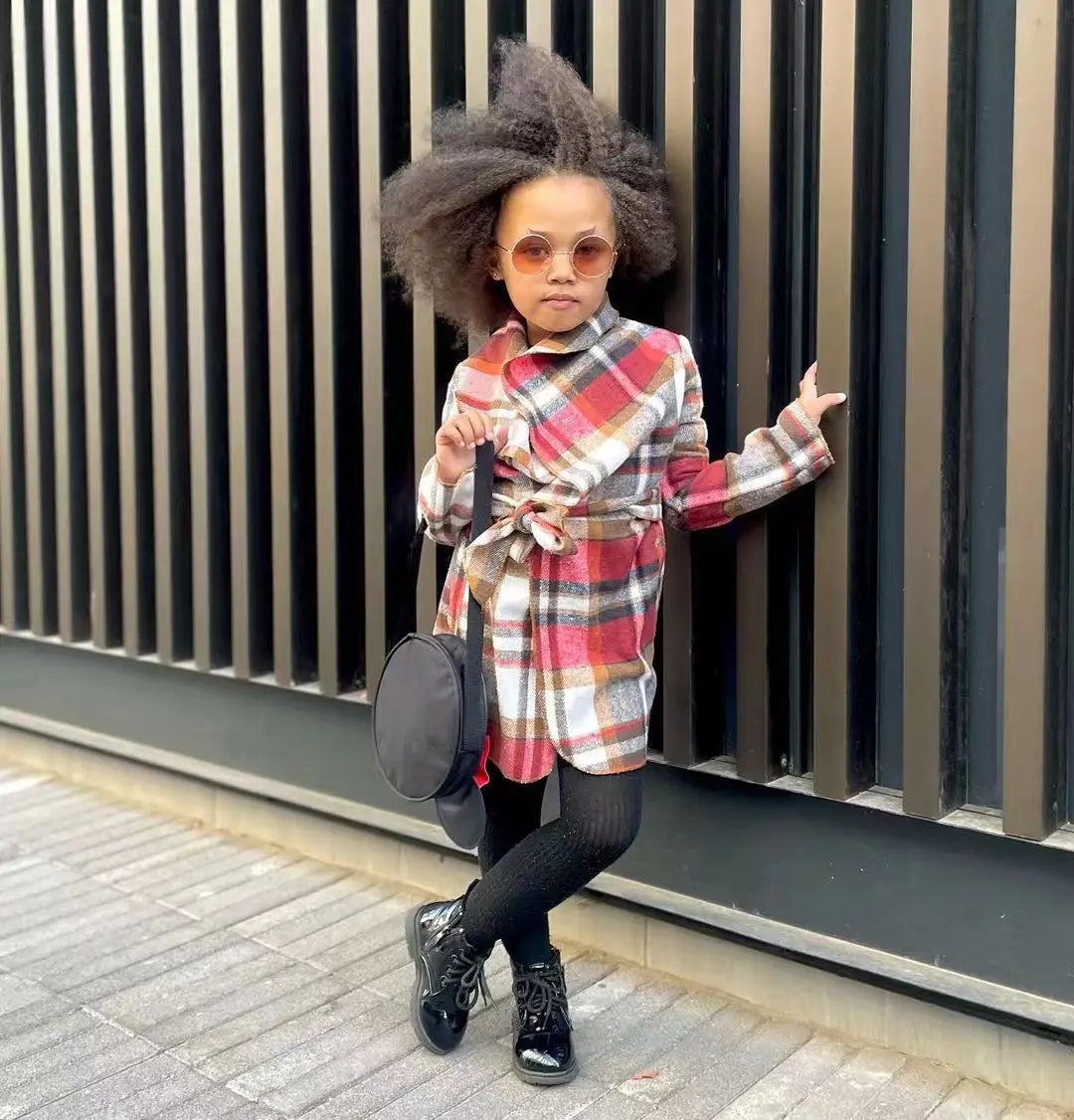 'Lisa' Plaid Coat (2T-7T)