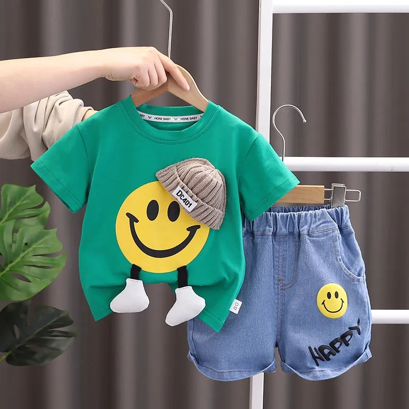 3D smiley face T-shirt 2T-5T Various Colors