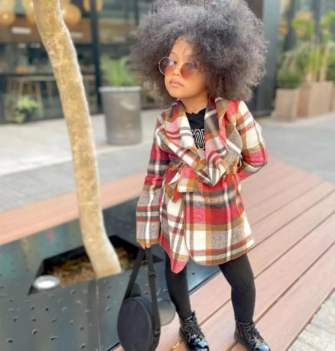 'Lisa' Plaid Coat (2T-7T)