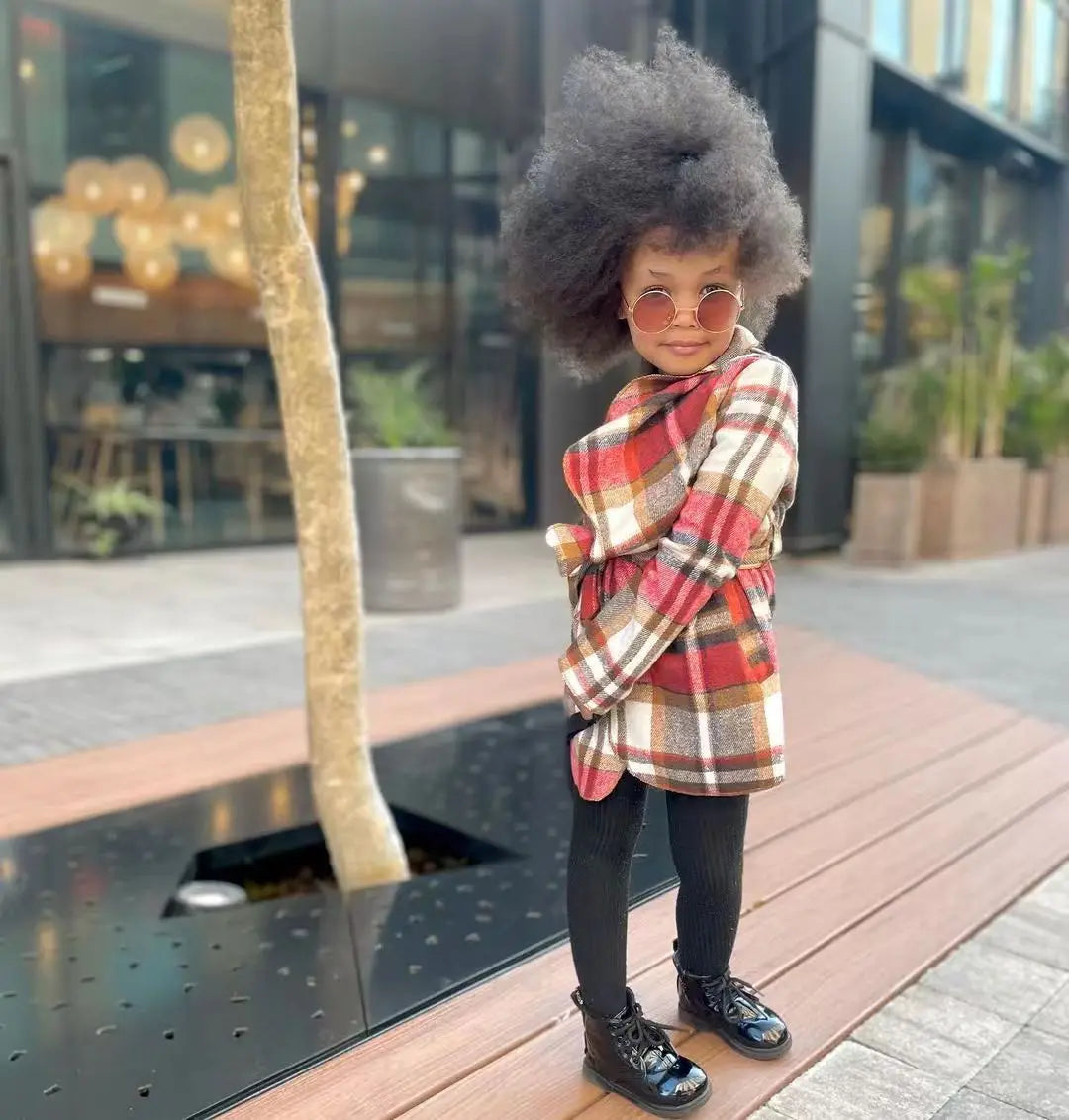 'Lisa' Plaid Coat (2T-7T)