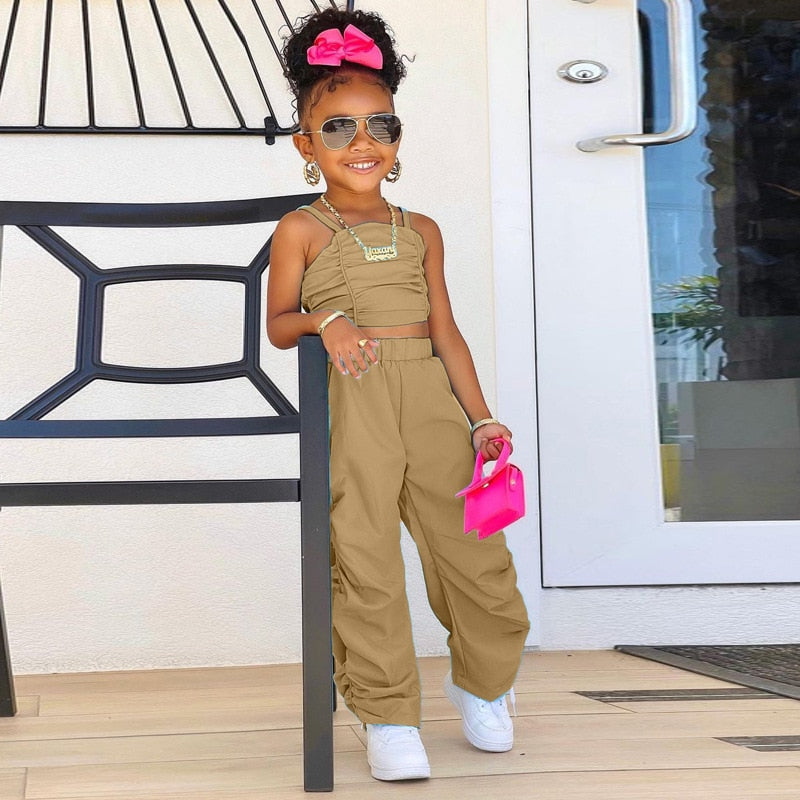 'Jada' Top & Cargo Pants Set (18M-6T)