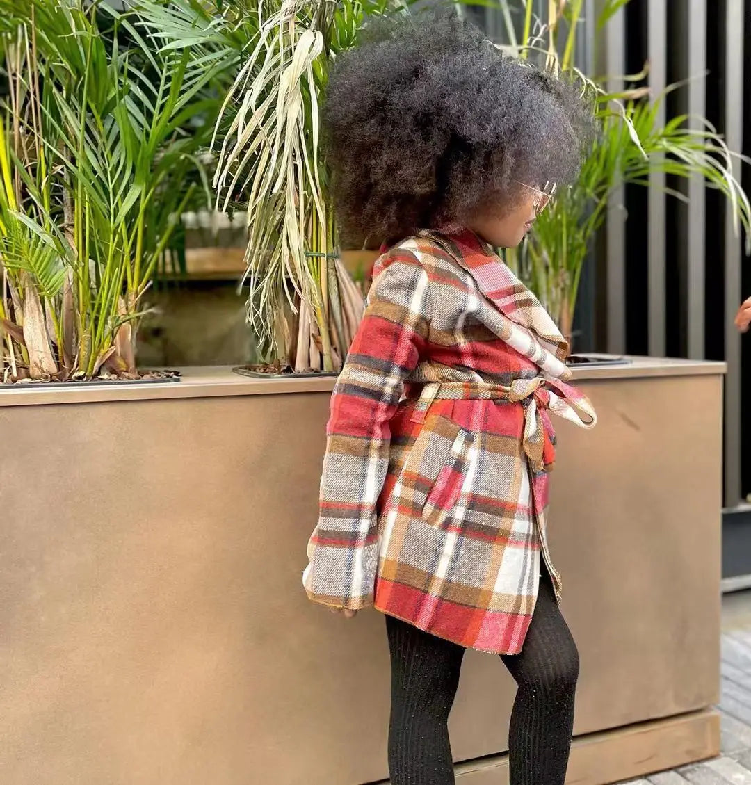 'Lisa' Plaid Coat (2T-7T)