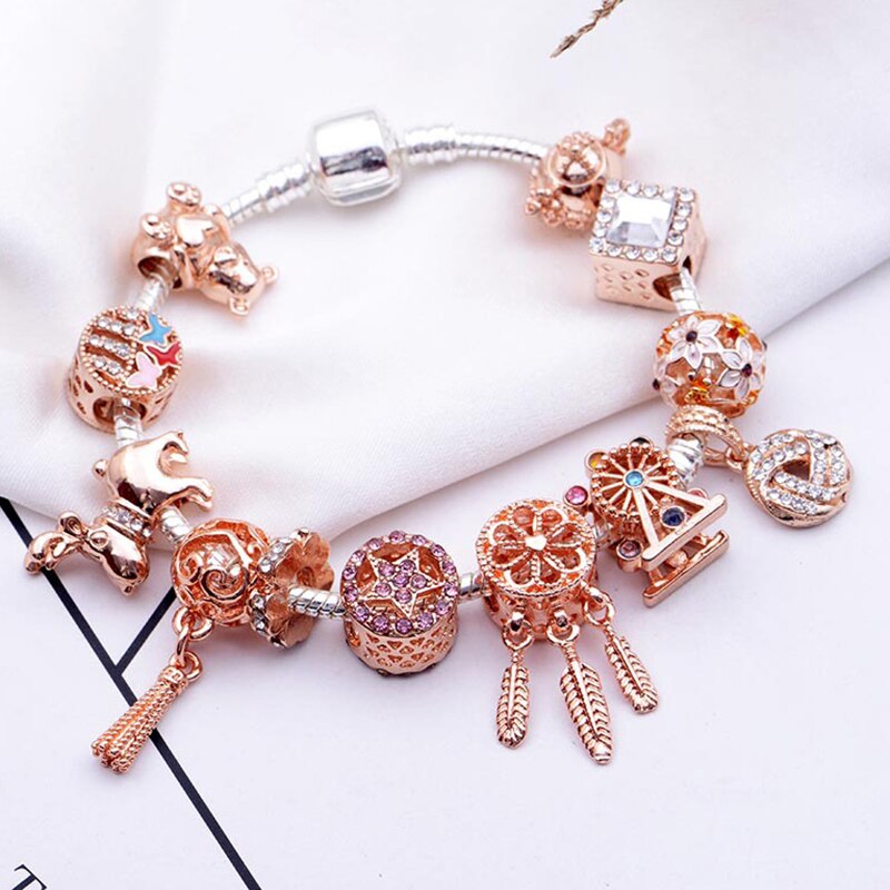 New Cute Little Bella Beads Charm Bracelet For Women & Kids