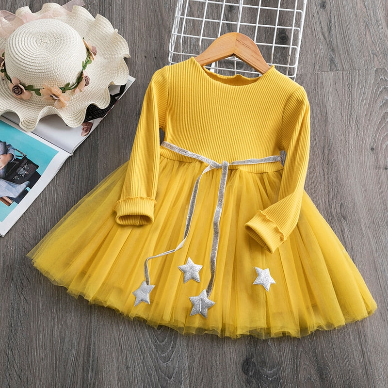 Winter Star Dress 3-8yrs