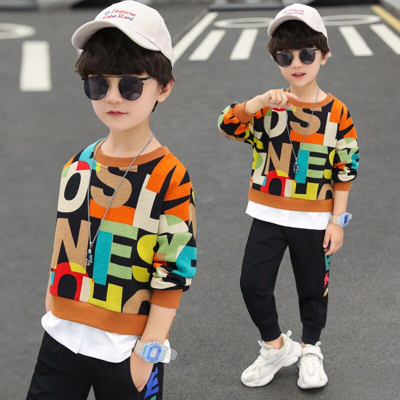 Eye Catcher Letter Print + Pant 2Pcs Set Tracksuit