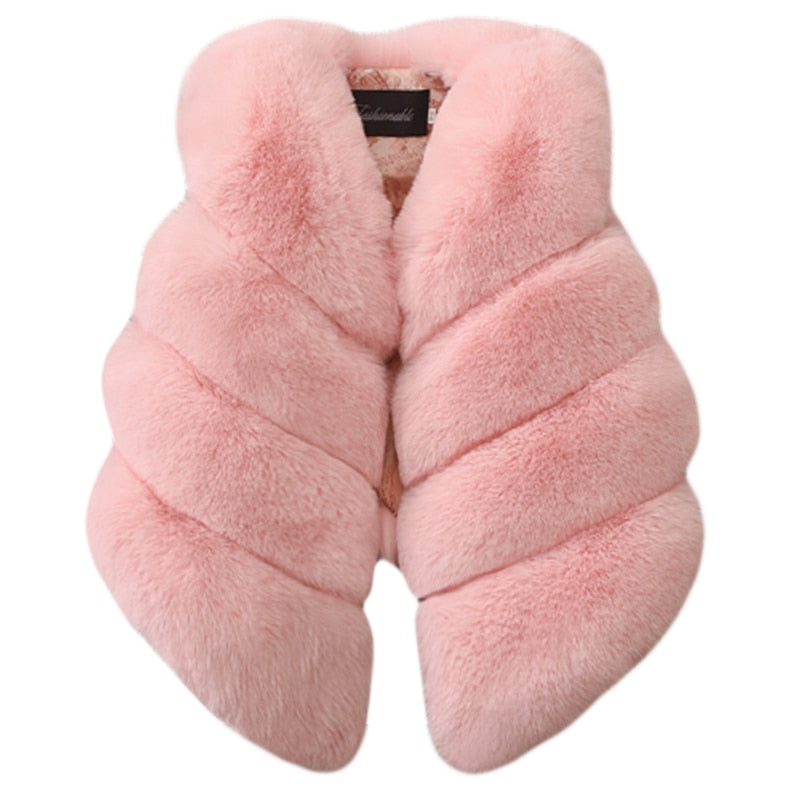 Girls Faux Fur Vest 12m-8yrs