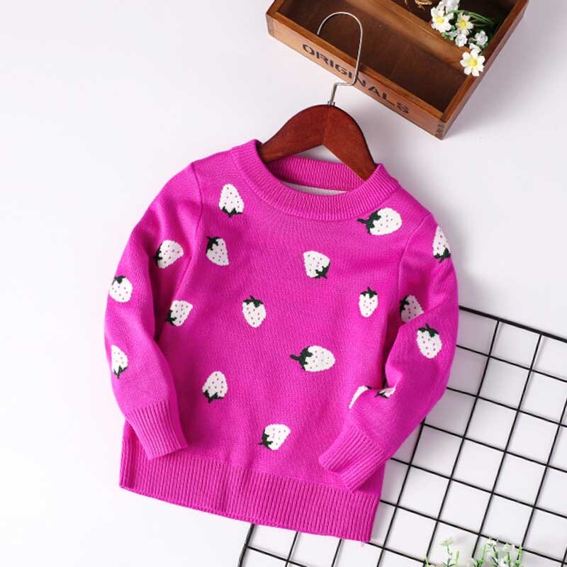 Autumn Strawberry Sweater 3 colors 3-7yrs