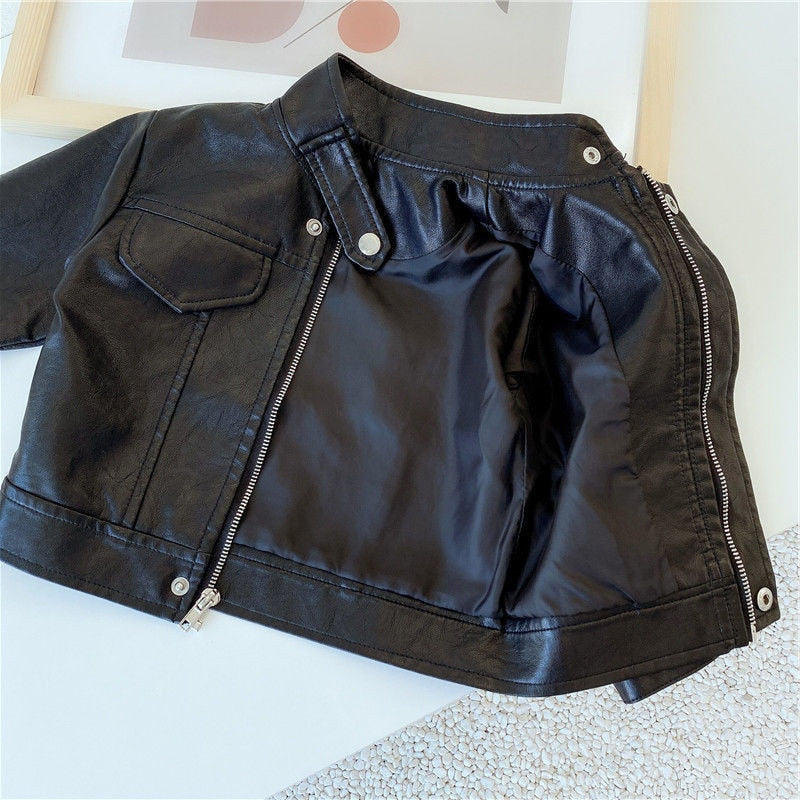 Vegan Leather Jacket 12M-6T