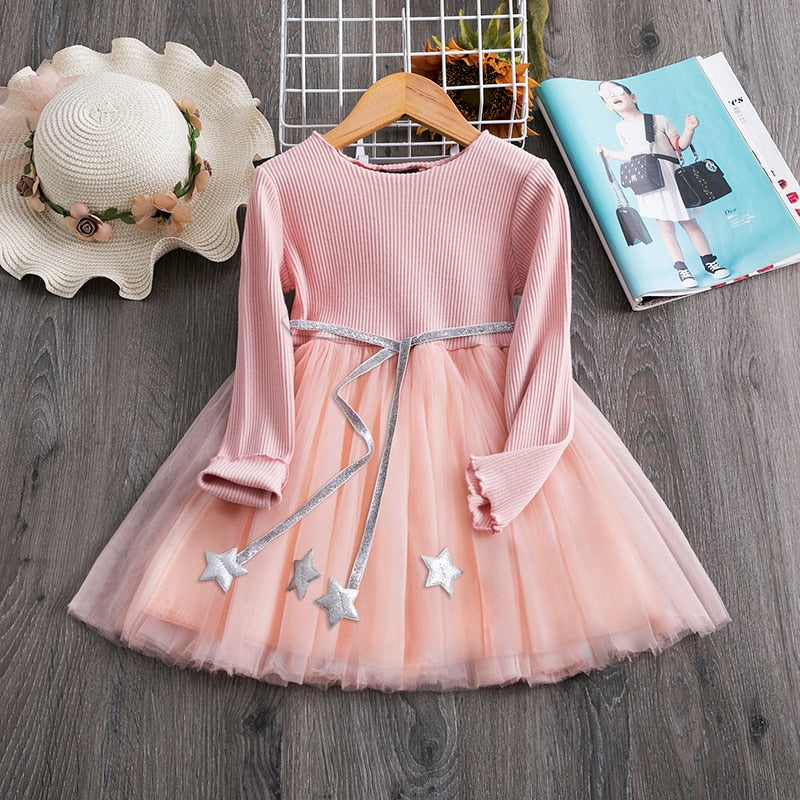 Winter Star Dress 3-8yrs