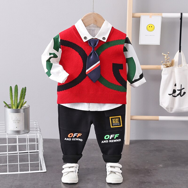 3pcs Boys Outfit "Antonio" 5 colors 9m-4yrs