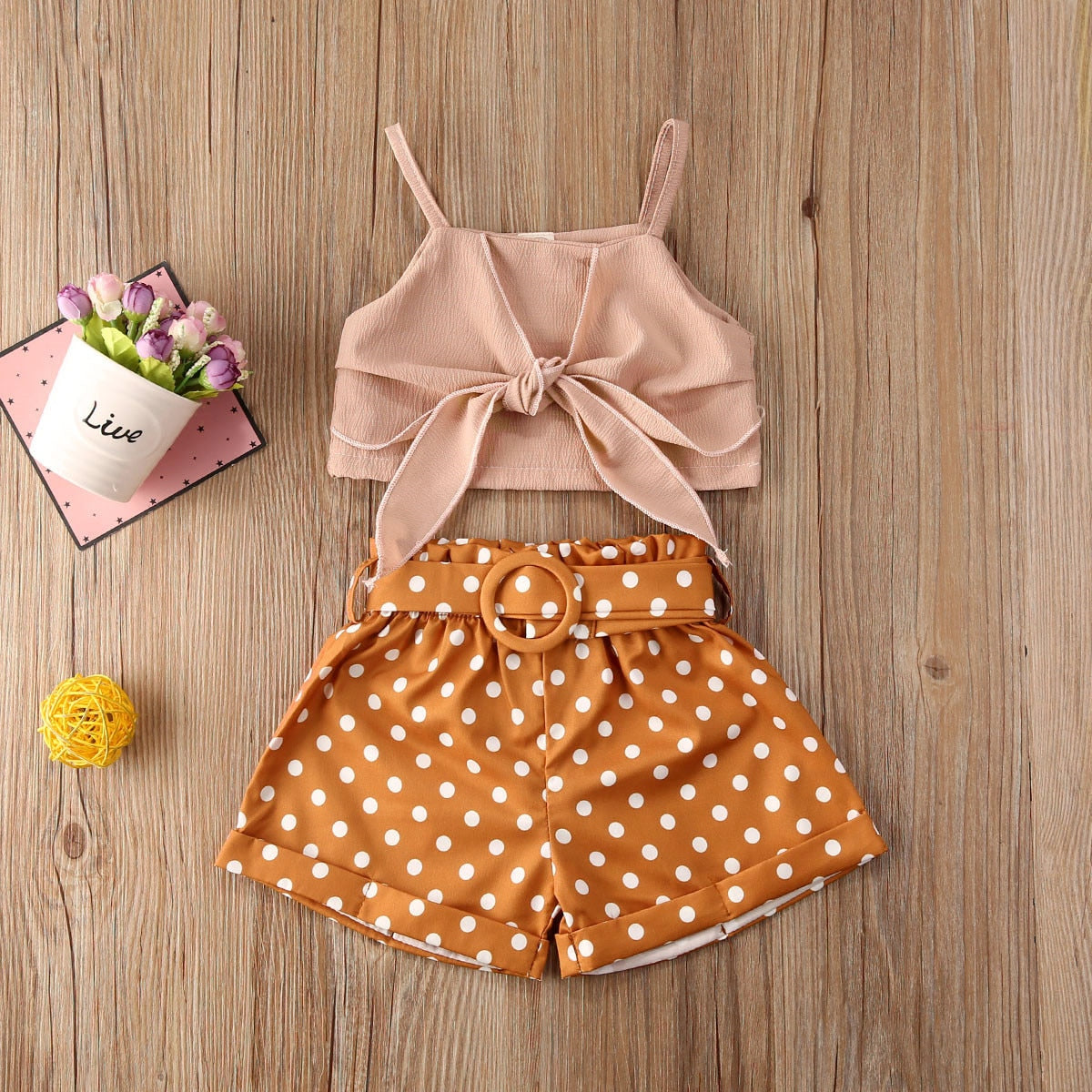 2Pcs Girls Summer Suit "Nadine" 4 Colors 2-6y