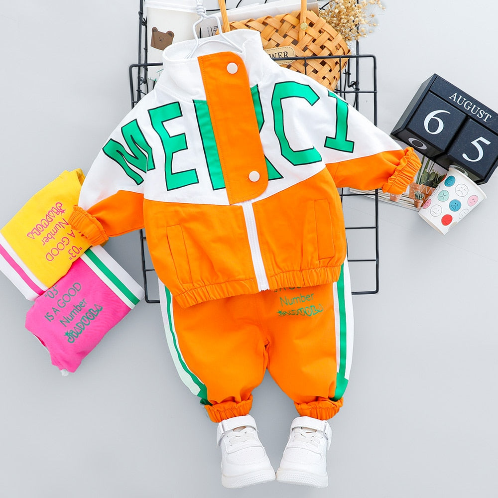 MERCI Kids Lettered Tracksuit (9M-4T)