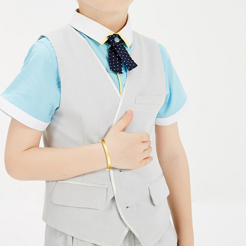 Personalized Custom Name Bracelet Silver, Black or Gold Plated