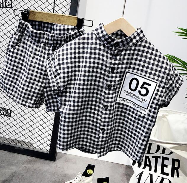 "Keep Looking" Boys Plaid Set (2T-6T)
