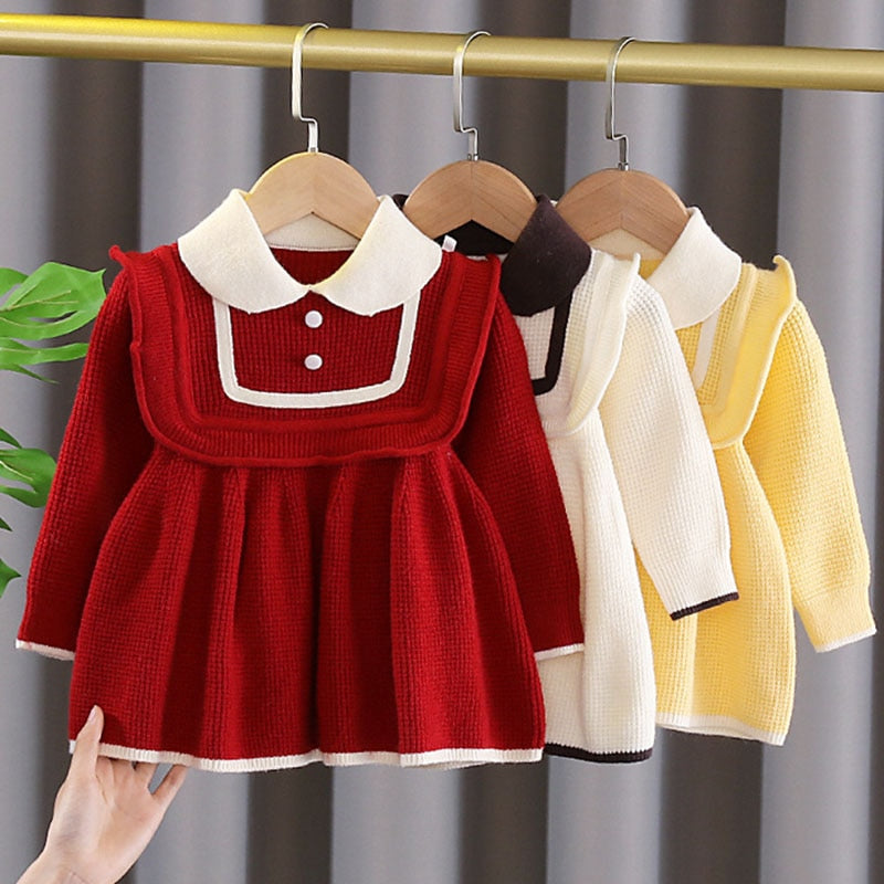 Girls Knitted Dress 6m-4yrs