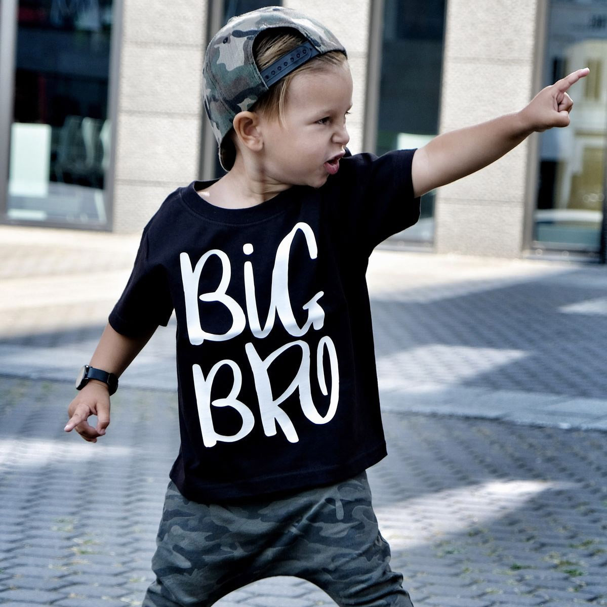 Big Bro Print Kids Boys T-Shirt 3-8yrs