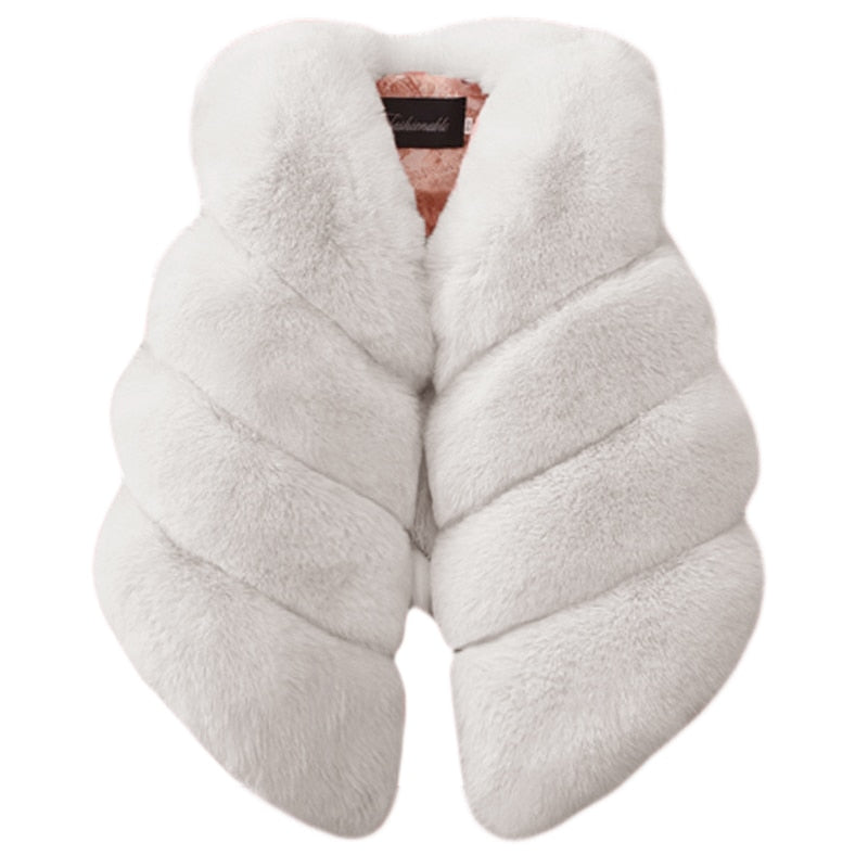 Girls Faux Fur Vest 12m-8yrs