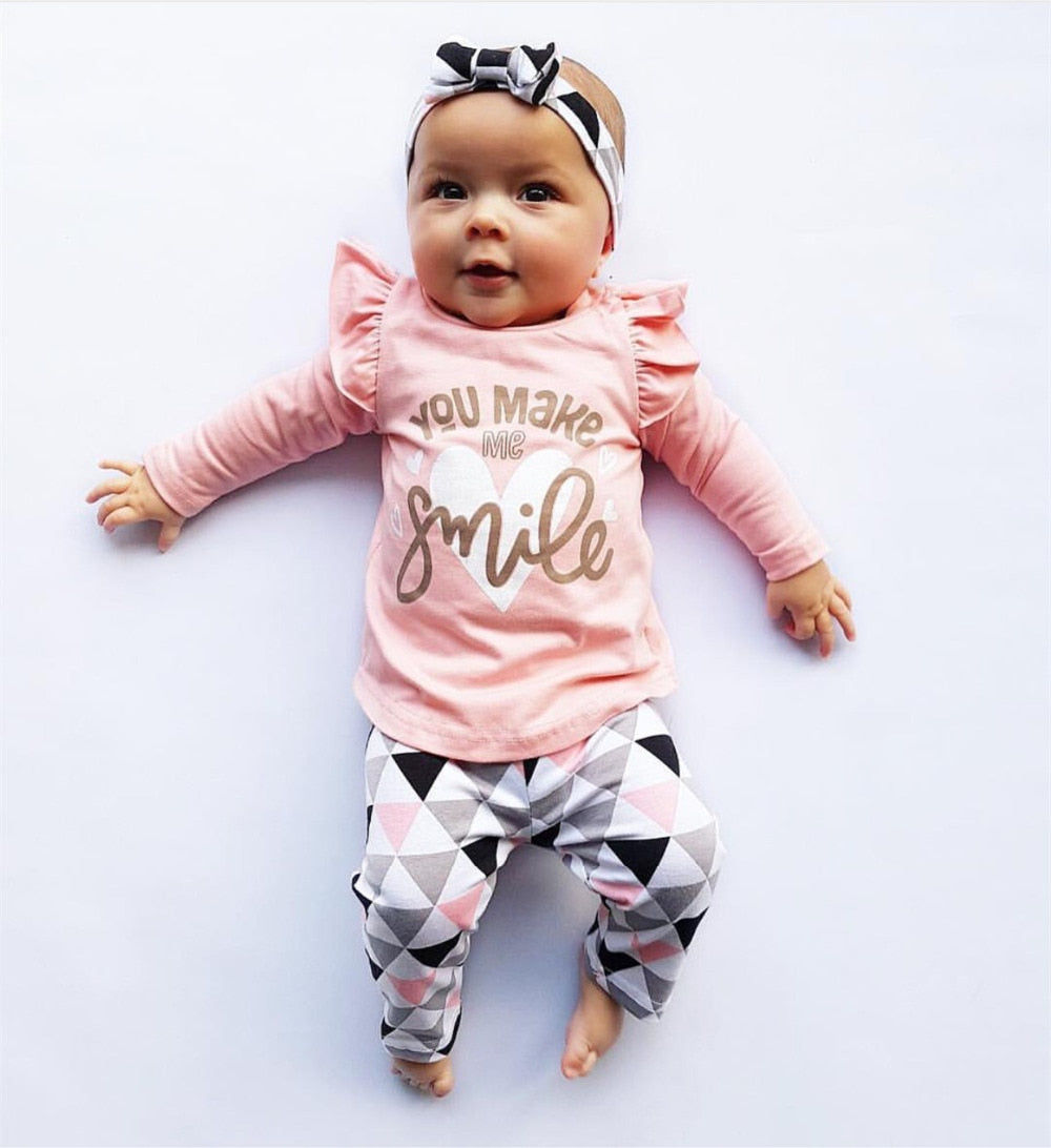 3Pcs Baby Girl Set "Celeste" 0-24m