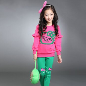 3 Color Girls Spring Clothing Set 3-9yrs