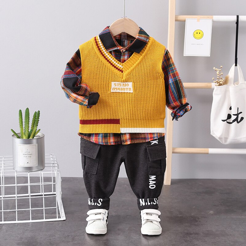 3pcs Boys Outfit "Antonio" 5 colors 9m-4yrs