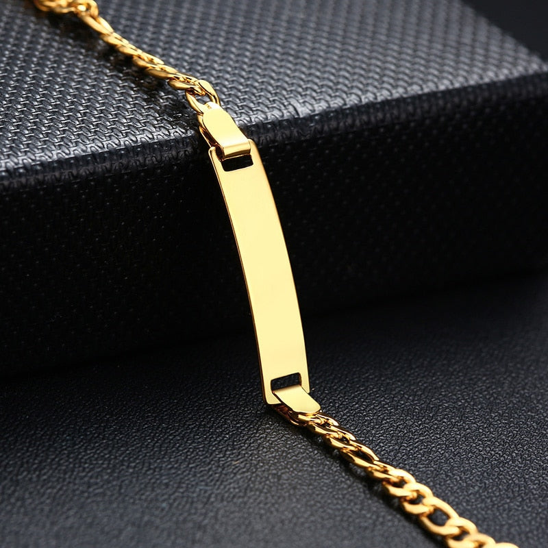 Baby and Mother Custom Bracelet Silver, Black, Rose or Gold Plated