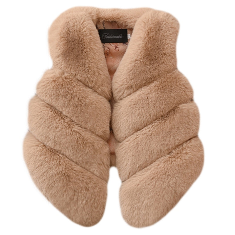 Girls Faux Fur Vest 12m-8yrs