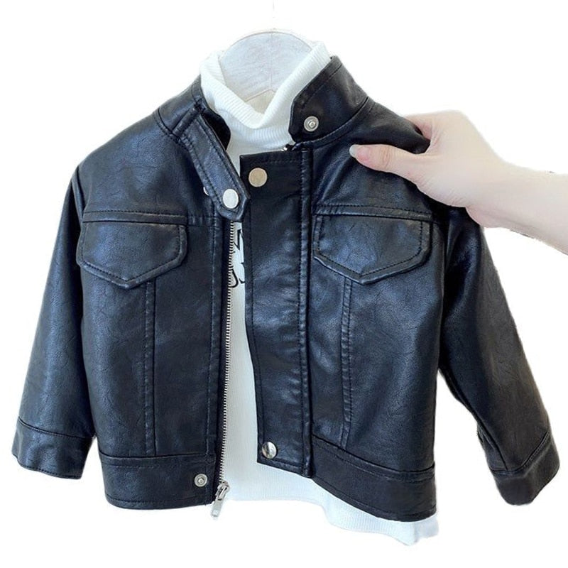 Vegan Leather Jacket 12M-6T