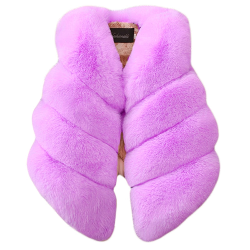 Girls Faux Fur Vest 12m-8yrs