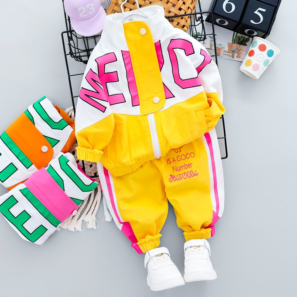 MERCI Kids Lettered Tracksuit (9M-4T)