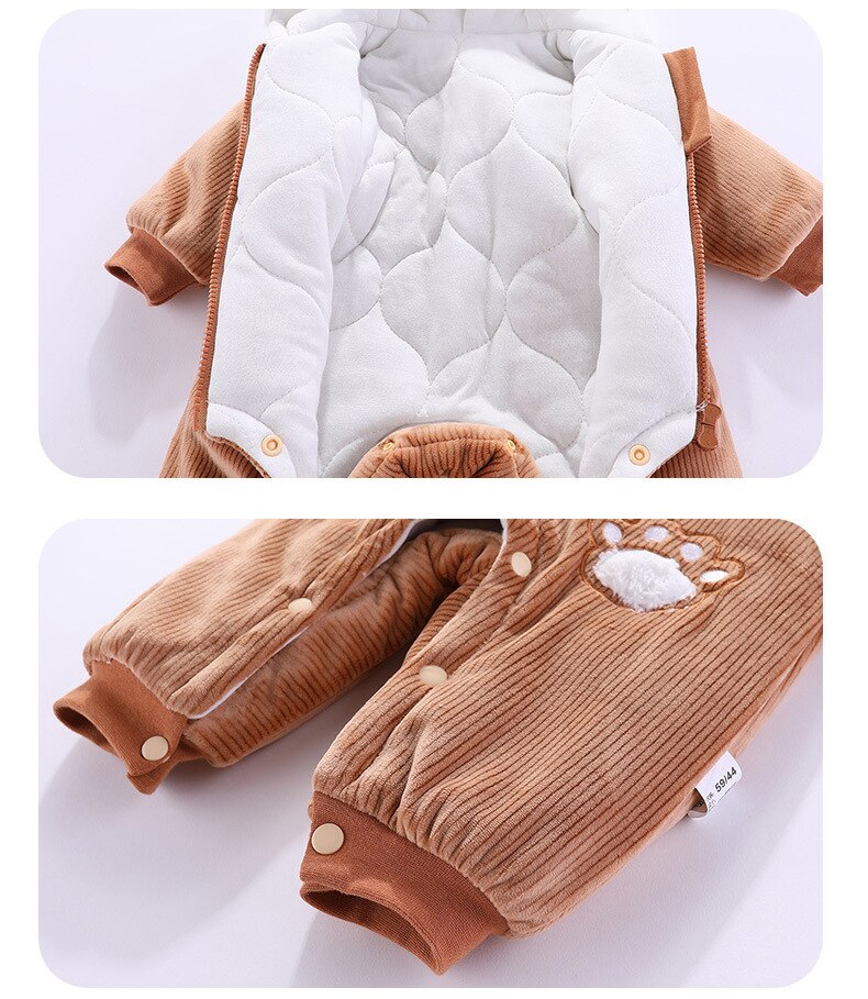 winter Baby Panda Romper 4 colors 0-12m