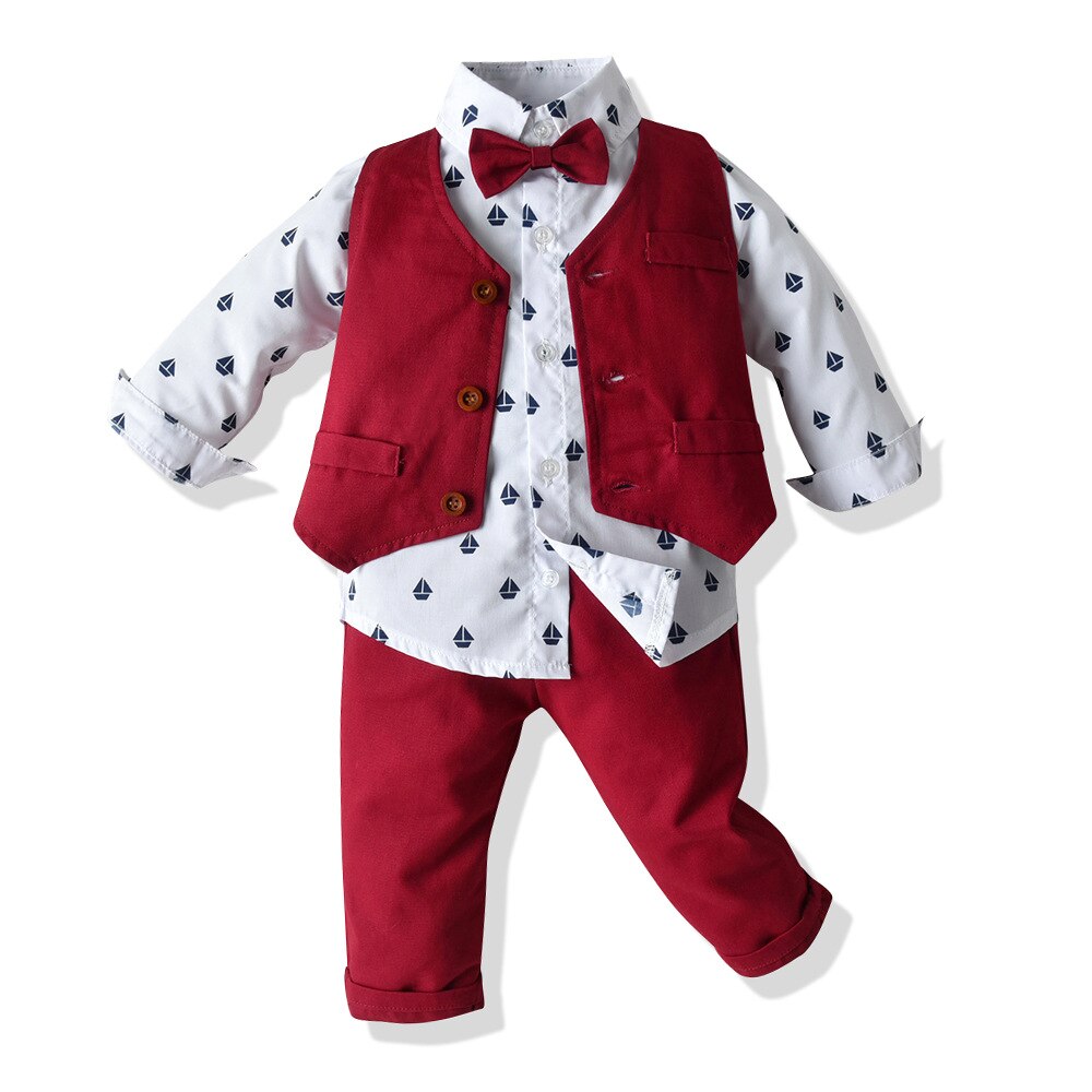 3Pcs Boys Smart Outfit "Mathieu" 0-24m