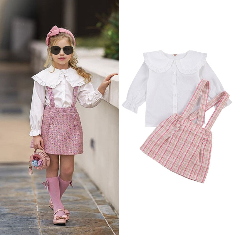 2Pcs Girls Fashionista Dress "Lucille" 2-7y
