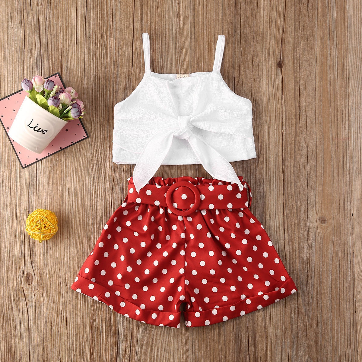 2Pcs Girls Summer Suit "Nadine" 4 Colors 2-6y