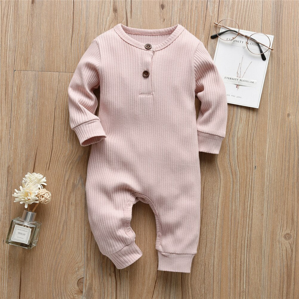 Organic Cotton Jumpsuit "Francine" white/pink 0-18m