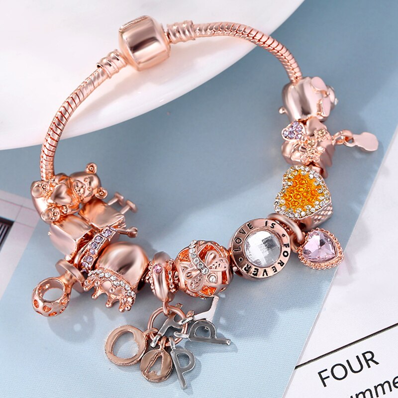 New Cute Little Bella Beads Charm Bracelet For Women & Kids
