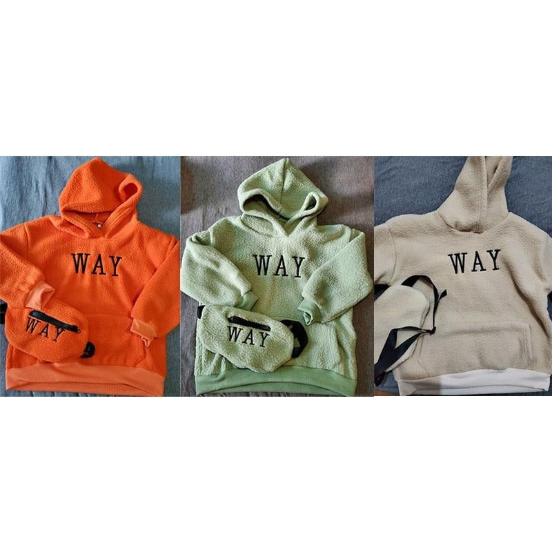 Teddy style Hoody with Bag 2-12yrs 3 colors