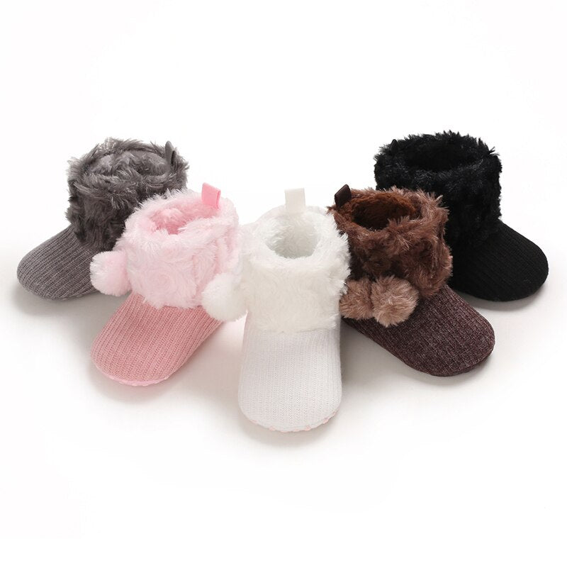 5 Colors baby furry boots 0-18m