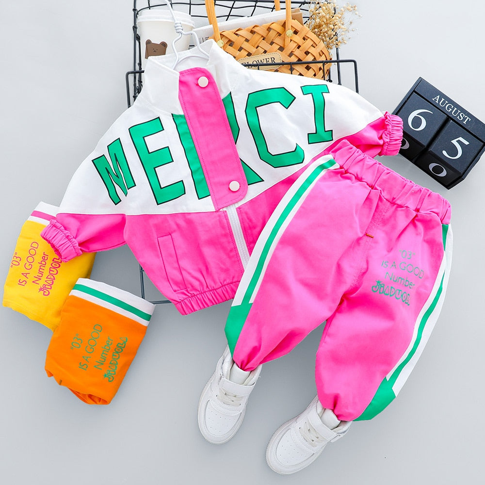 MERCI Kids Lettered Tracksuit (9M-4T)