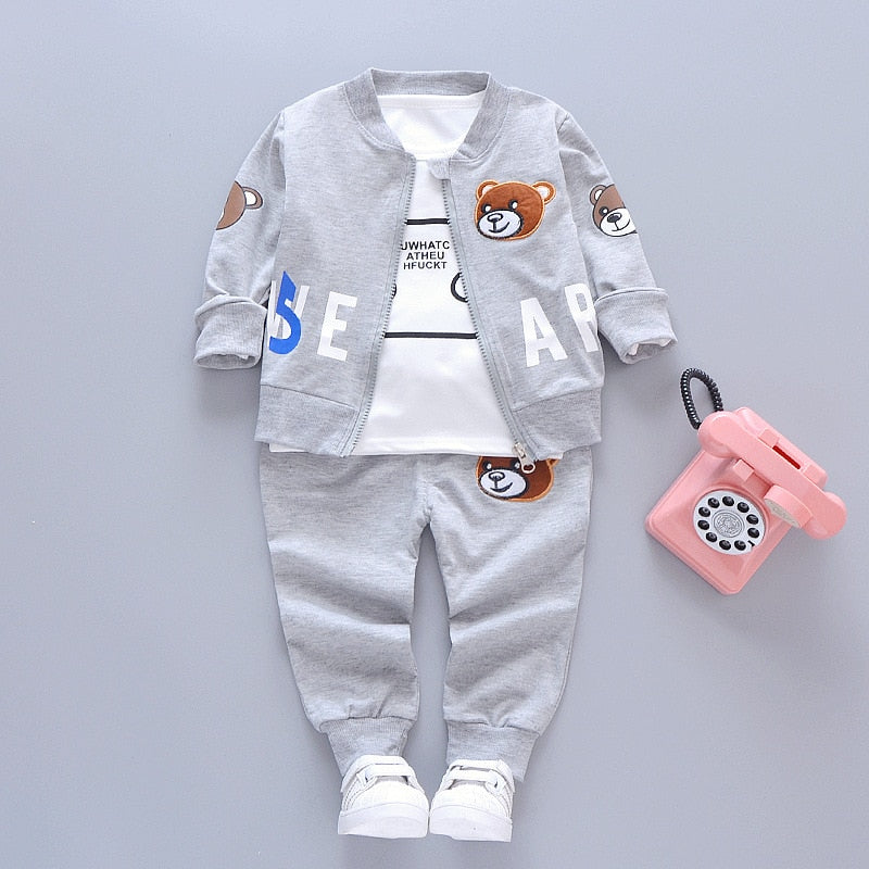 3Pcs Kids Bear outfit 3 colors 9m-4yrs