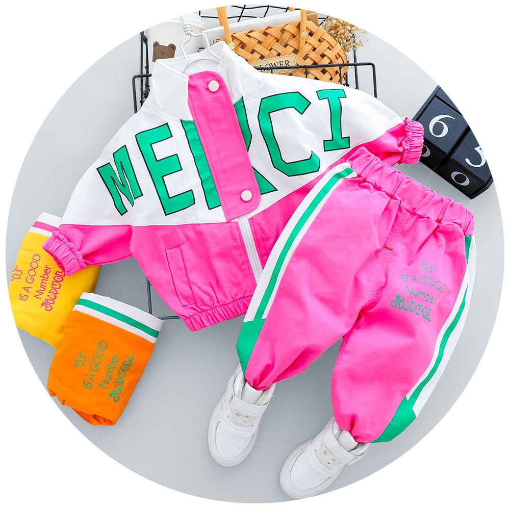 MERCI Kids Lettered Tracksuit (9M-4T)